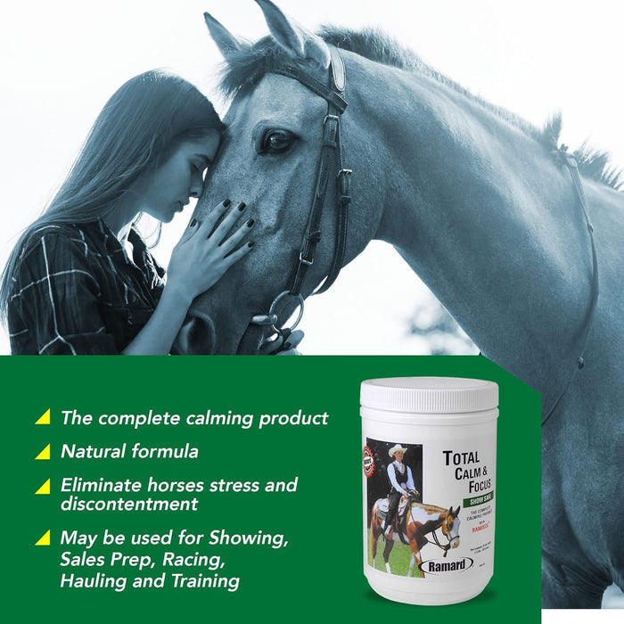 Ramard Total Calm & Focus Horse Supplement with Magnesium & Calming Formula 1.12lbs