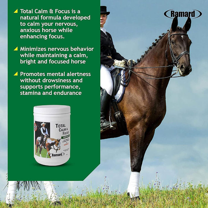Ramard Total Calm & Focus Horse Supplement with Magnesium & Calming Formula 1.12lbs