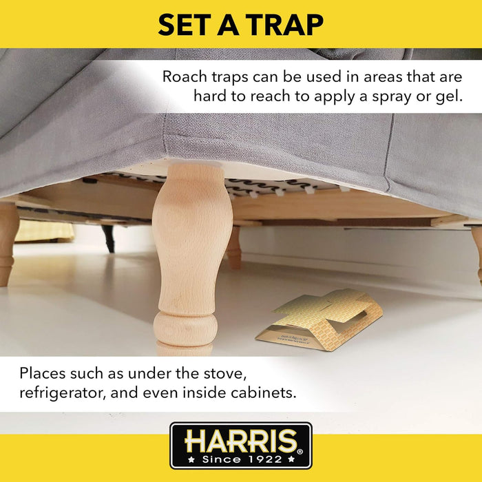 Raw Cat Harris Roach Glue Traps Lure Non-toxic Pesticide-free 4