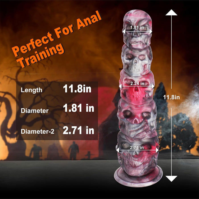 Realistic Silicone Long Huge Thick Anal Knot Dragon Dildo 11.8 Inch