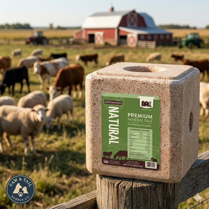 Redmond Natural Trace Mineral Salt Block Supplement for Livestock 44lb