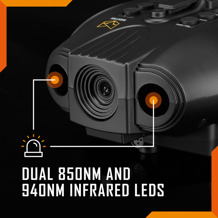 Nightfox Swift 2 Pro Night Vision Goggles | DUAL 850NM AND 940NM INFRARED LEDS