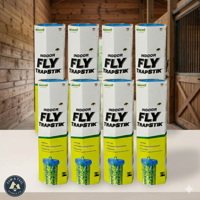 Rescue! Indoor Hanging Fly TrapStik Odor-Free Fly Trap for Home Use 8-Pack