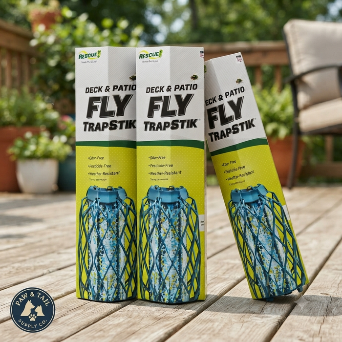 RESCUE! TrapStik Sticky Fly Trap with Bird Guard Non-Toxic Odor-Free 3-Pack