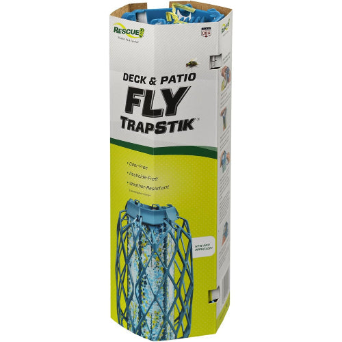 RESCUE! TrapStik Sticky Fly Trap with Bird Guard Non-Toxic Odor-Free 3-Pack
