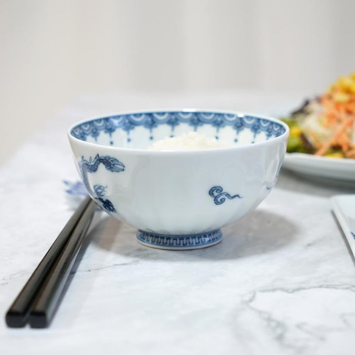 [RICE BOWL SET] 2 PIECES DRAGON | MIKAWACHI WARE | HIRADOSHOUZAN