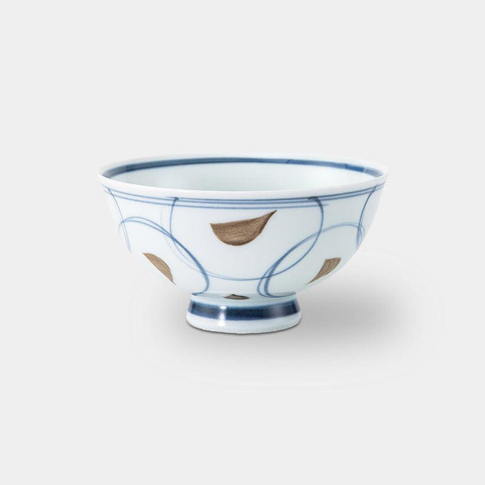 [RICE BOWL SETS] HAKETENMON SET OF 3 LIGHT (L) (BLUE) | HASAMI WARES| SAIKAI TOKI