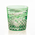 [ROCKS GLASS] MAI (GREEN) | EDO KIRIKO | KAGAMI CRYSTAL