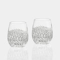 [ROCKS GLASS] PAIR OF WHISKEY GLASSES 'BARLEY FIELD' | CRYSTAL GLASS | KAGAMI CRYSTAL