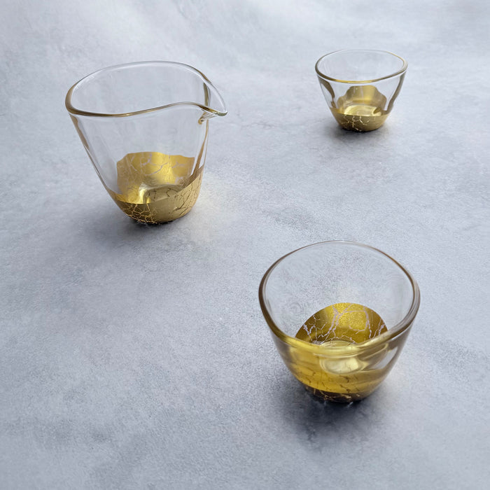 [SAKE BOTTLE] PENETRATION SAKE SET | HAKUICHI | KANAZAWA GOLD LEAF