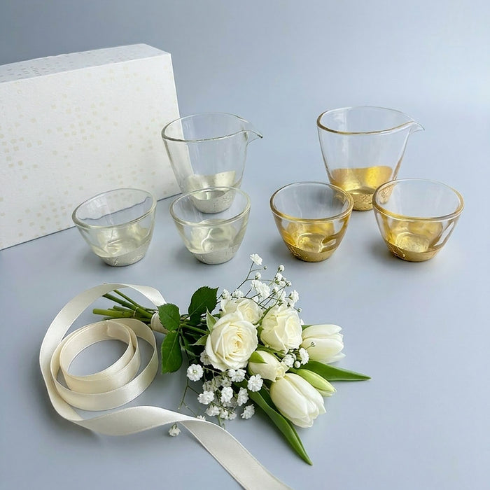 [SAKE BOTTLE] PENETRATION SAKE SET | HAKUICHI | KANAZAWA GOLD LEAF