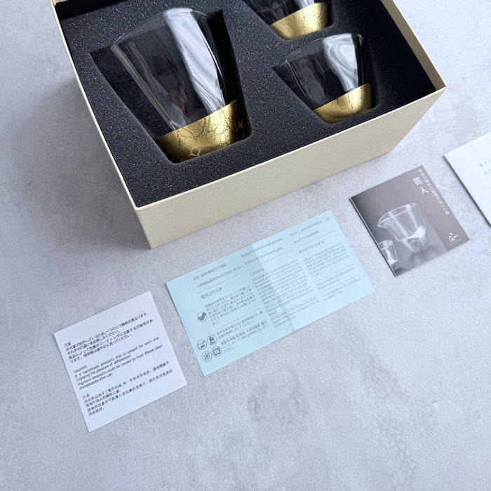 [SAKE BOTTLE] PENETRATION SAKE SET | HAKUICHI | KANAZAWA GOLD LEAF