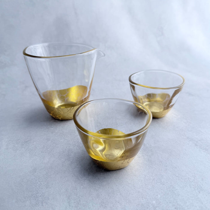[SAKE BOTTLE] PENETRATION SAKE SET | HAKUICHI | KANAZAWA GOLD LEAF