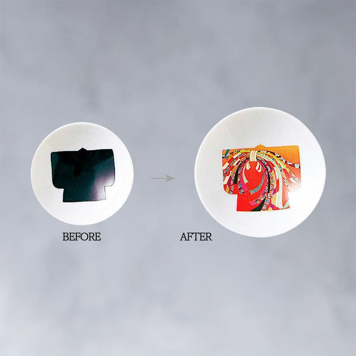 [SAKE CUP] KIMONO (WHITE) | COLOR & DESIGN CHANGE | MINO WARES | MARUMO TAKAGI
