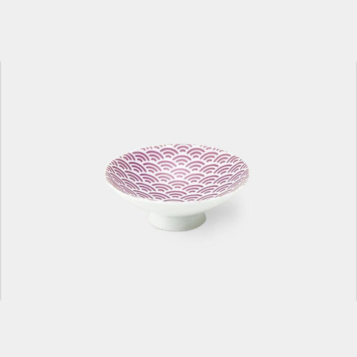 [SAKE CUP] PINK LUSTER SEIGAIHA (BLUE OCEAN WAVES) | MINO WARES | MARUMO TAKAGI