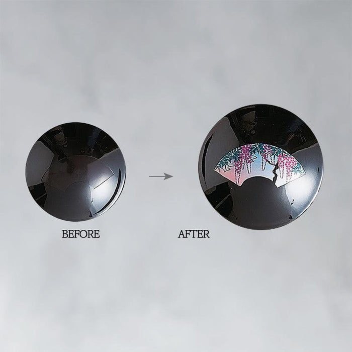 [SAKE CUP] WISTERIA FLOWER (BLACK) | COLOR & DESIGN CHANGE | MINO WARES | MARUMO TAKAGI