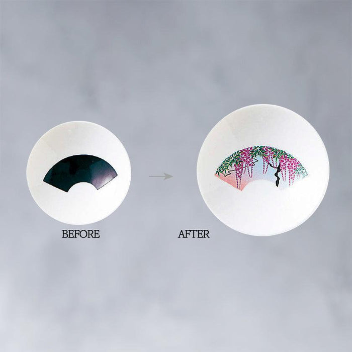 [SAKE CUP] WISTERIA FLOWER (WHITE) | COLOR & DESIGN CHANGE | MINO WARES | MARUMO TAKAGI