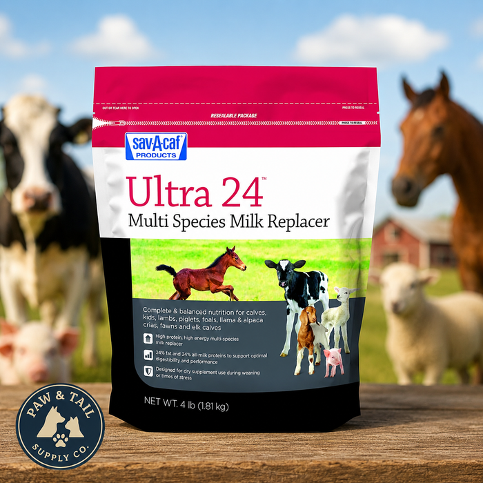 Sav-A-Caf Ultra 24 Multi-Species Milk Replacer High Protein Formula 4lbs.