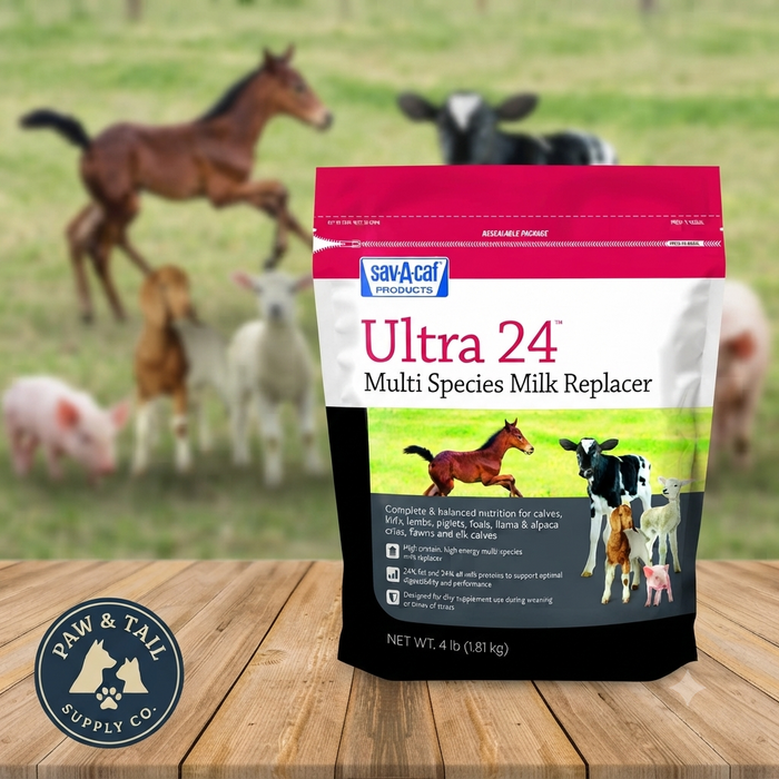 Sav-A-Caf Ultra 24 Multi-Species Milk Replacer High Protein Formula 4lbs.