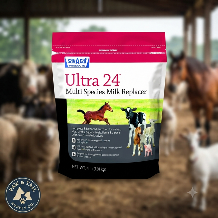 Sav-A-Caf Ultra 24 Multi-Species Milk Replacer High Protein Formula 4lbs.