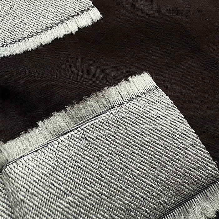 [SCARF] BANSHU-ORI JACQUARD LONG CUPRO STALL (NAVY BROWN) | BANSHU-ORI | POLS