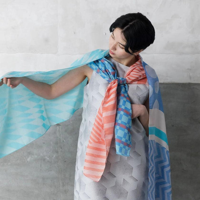 [SCARF] BANSHU-ORI LAYER STALL (BLUE1) | BANSHU-ORI | POLS
