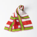 [SCARF] LARGE LATTICE ( RED GREEN ) S | KYO YUZEN DYEING | NOGIGUCHI KIHEI
