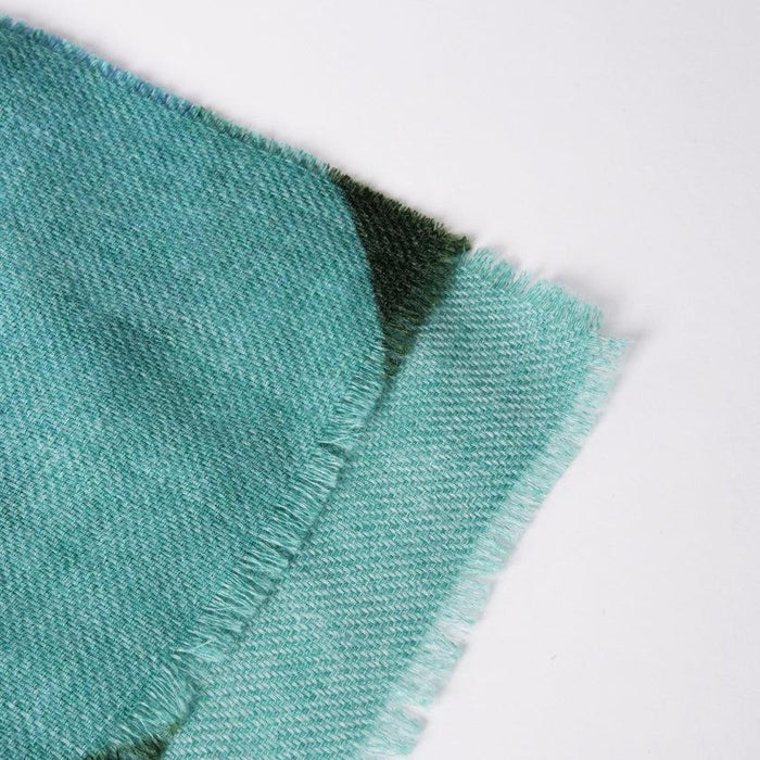 [SCARF]  LARGE POLKA DOTS (BLACK-GREEN-BLUE) | KYO YUZEN DYEING | NOGIGUCHI KIHEI