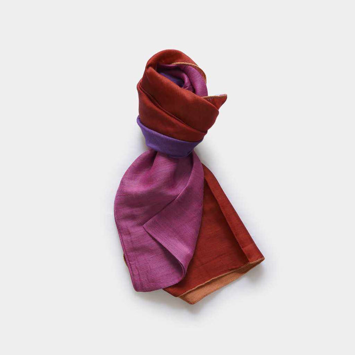[SCARF] STALL YASURAGI ERIMAKI (PINK ÁEPURPLE ÁEORANGE ÁERED) | GUNNAI TEXTILES| FUJI SAKURA