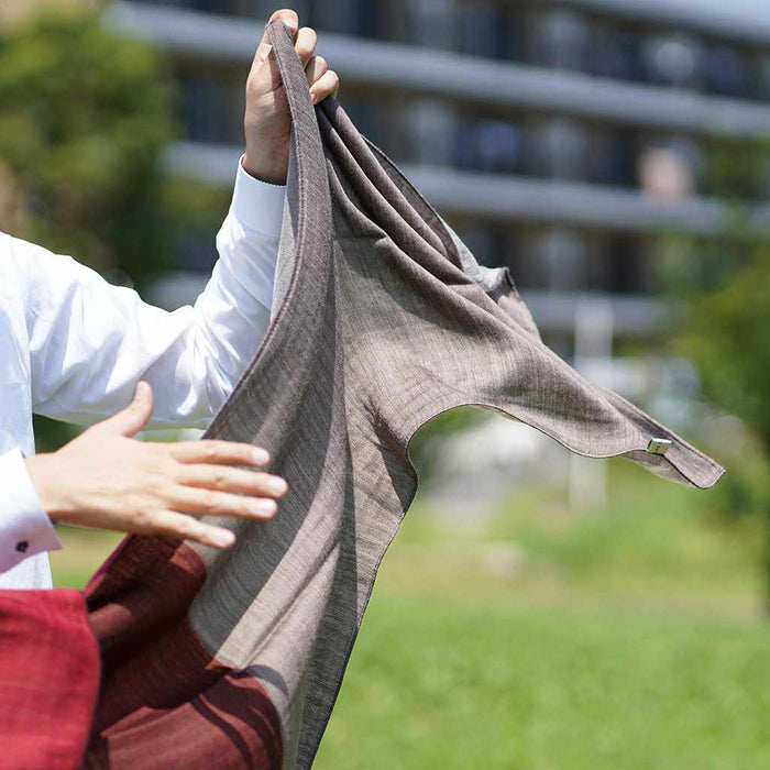 [SCARF] STALL YASURAGI ERIMAKI (RED ÁESAND BEIGE ÁEWINE ÁEBROWN) | GUNNAI TEXTILES| FUJI SAKURA