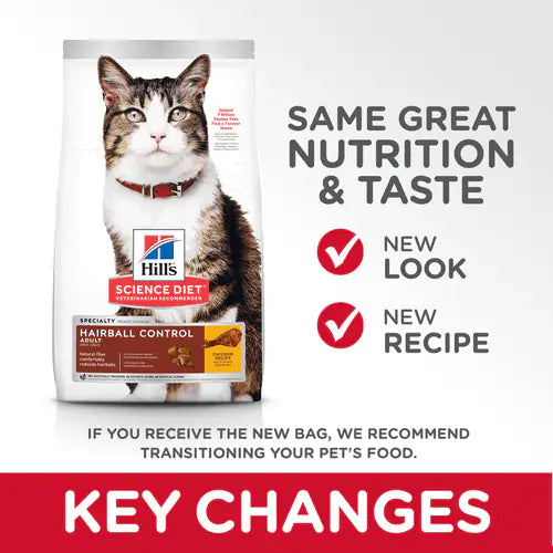 Science diet Chicken Kitten Dry food Cat Hill's Adult Hairball Control Recipe Bag (3.5lb)