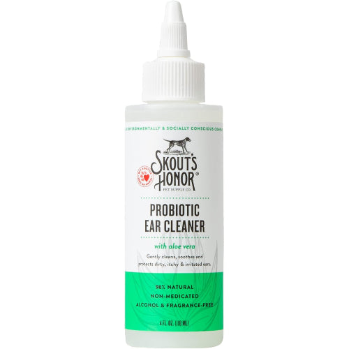 Skout’s Honor Probiotic Dog Ear Cleaner Aloe Vera Alcohol-Free Ear Wash 4 oz.