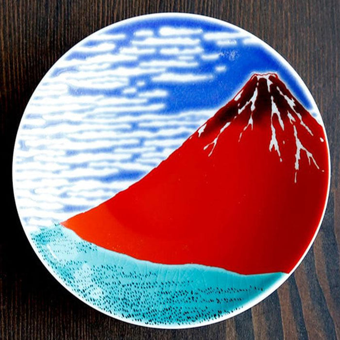 [SMALL DISH (PLATE)]  AKAFUJI | KUTANI WARES | MARUMO TAKAGI