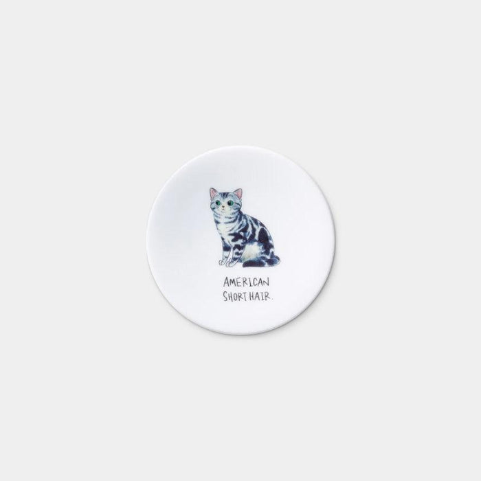 [SMALL DISH (PLATE)] RELAXED CAT SET OF 5 | MINO WARES | MARUMO TAKAGI