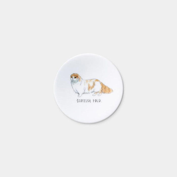 [SMALL DISH (PLATE)] RELAXED CAT SET OF 5 | MINO WARES | MARUMO TAKAGI