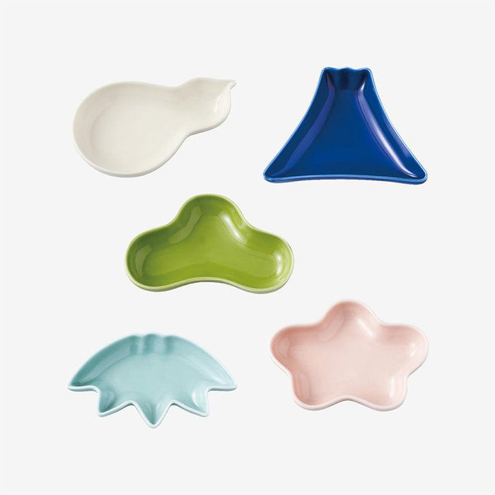 [SMALL DISH] SUNNY SET OF 5 (COLOR) | HASAMI WARES| SAIKAI TOKI
