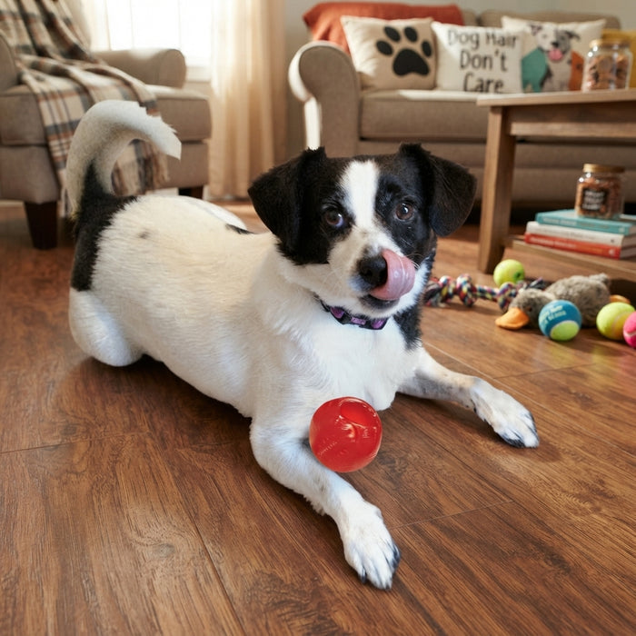 SPOT Play Strong Rubber Ball Dog Chew Toy Large Interactive Treat Toy