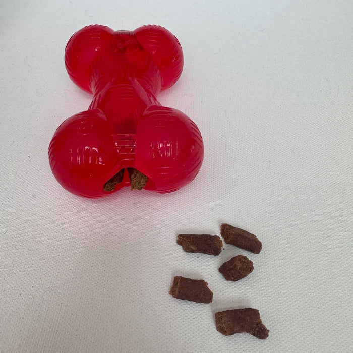 SPOT Play Strong TPR Bone Dog Chew Toy 6.5" Treat Holder
