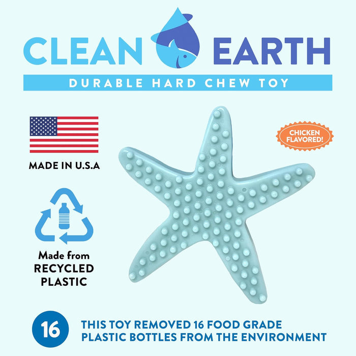 Spunky Pup Clean Earth Heavy Duty Dog Chew Toy Barracuda Recycled USA 2-Pack
