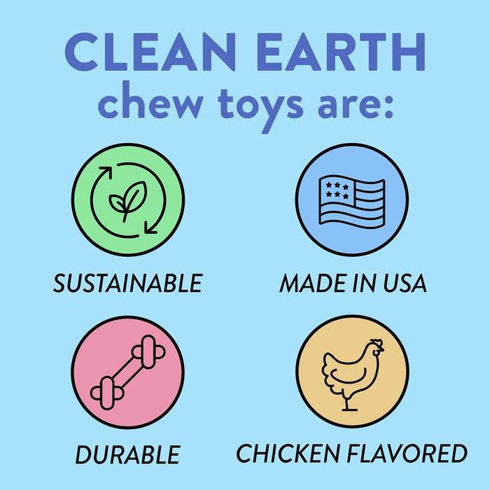 Spunky Pup Clean Earth Heavy Duty Dog Chew Toy Barracuda Recycled USA 2-Pack