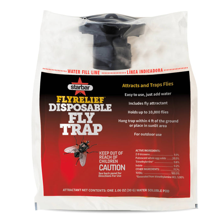 Starbar FlyRelief Disposable Fly Trap Outdoor Fly Control Trap 3-Pack