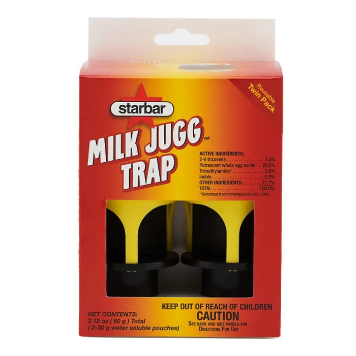 Starbar Milk Jugg Fly Trap Reusable Insecticide-Free Fly Catcher Tops 2PCK, 4-Count