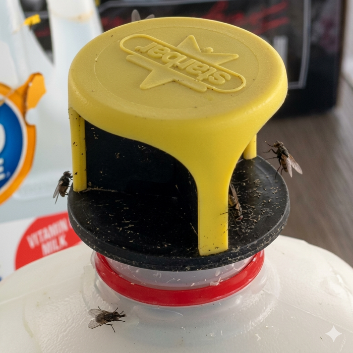 Starbar Milk Jugg Fly Trap Reusable Insecticide-Free Fly Catcher Tops Twin Pack! 2-Count