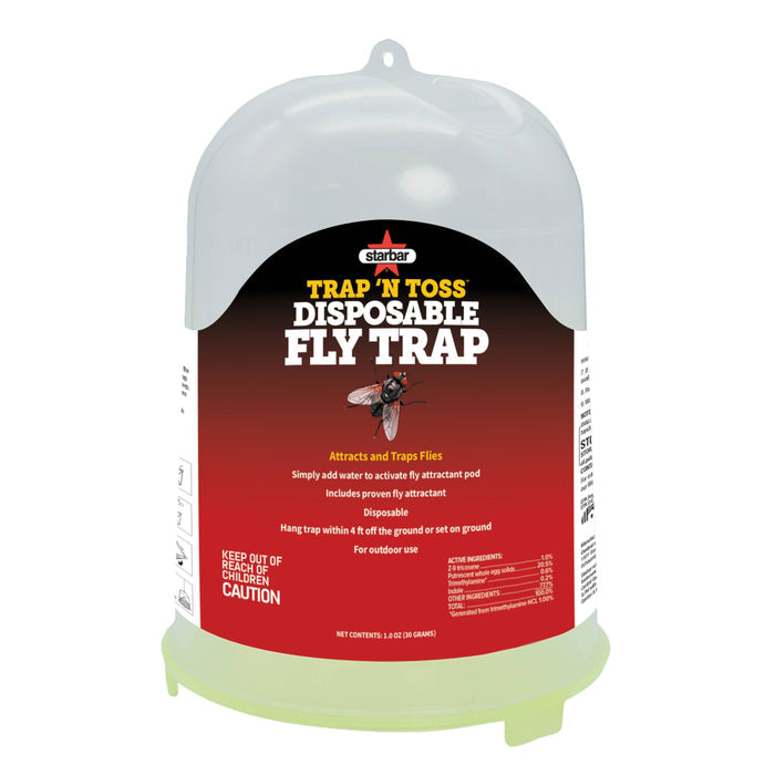 Starbar Trap N Toss Disposable Fly Trap Outdoor Fly Catcher Holds 10,000+ Flies
