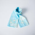 [STOLE] COTTON CHERRY BRANCH (LIGHT BLUE) | KYO YUZEN DYEING | NOGIGUCHI KIHEI