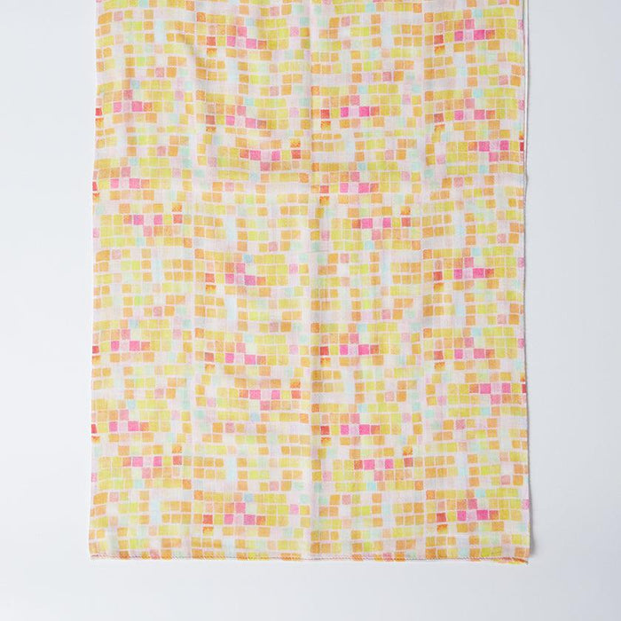 [STOLE] COTTON SMALL SQUARES (LIGHT RED) | KYO YUZEN DYEING | NOGIGUCHI KIHEI