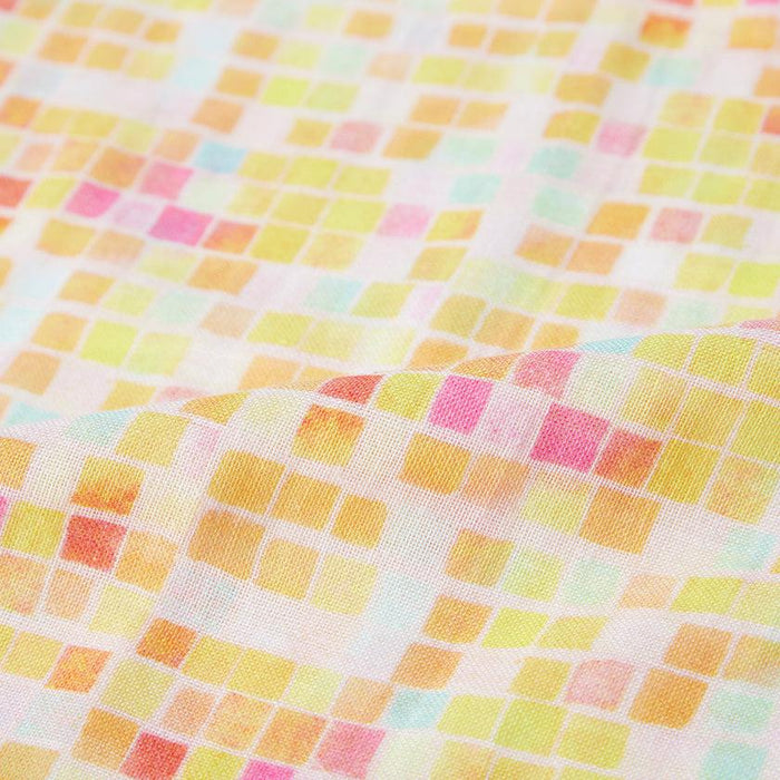 [STOLE] COTTON SMALL SQUARES (LIGHT RED) | KYO YUZEN DYEING | NOGIGUCHI KIHEI