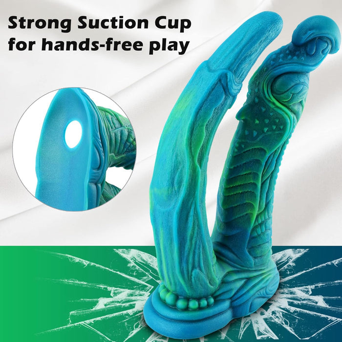 Suction Soft Double Massive Dildo for Men 9 Inch