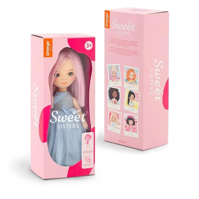 Sweet Sisters Dolls : Billie in Blue Satin Dress - Ruby & Grace