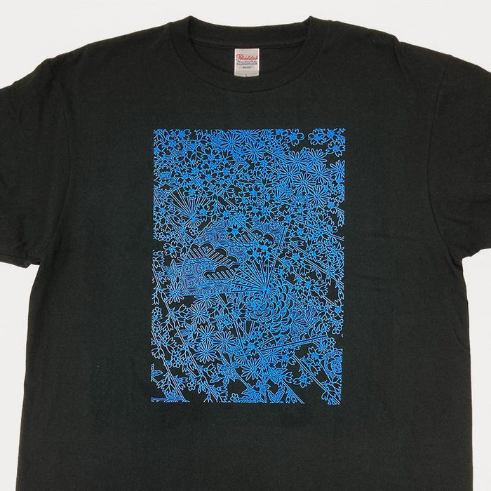 [T-SHIRT] HAND FAN BLACK (ONE-SIZE-FITS-ALL) | KAGA YUZEN | J.Flavor * HIROYUKI KIKUTA